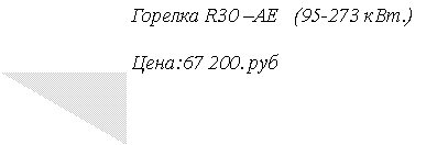 Подпись: Горелка R30 –AE   (95-273 кВт.)Цена:67 200. руб